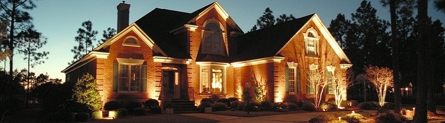 Front elevation wash lighting